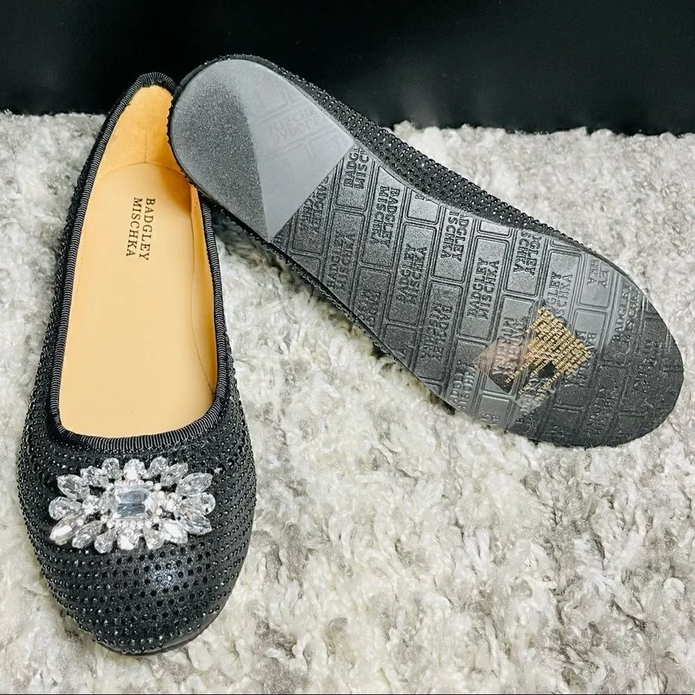 NIB Badgley Mischka Kids Amber Bling Flats